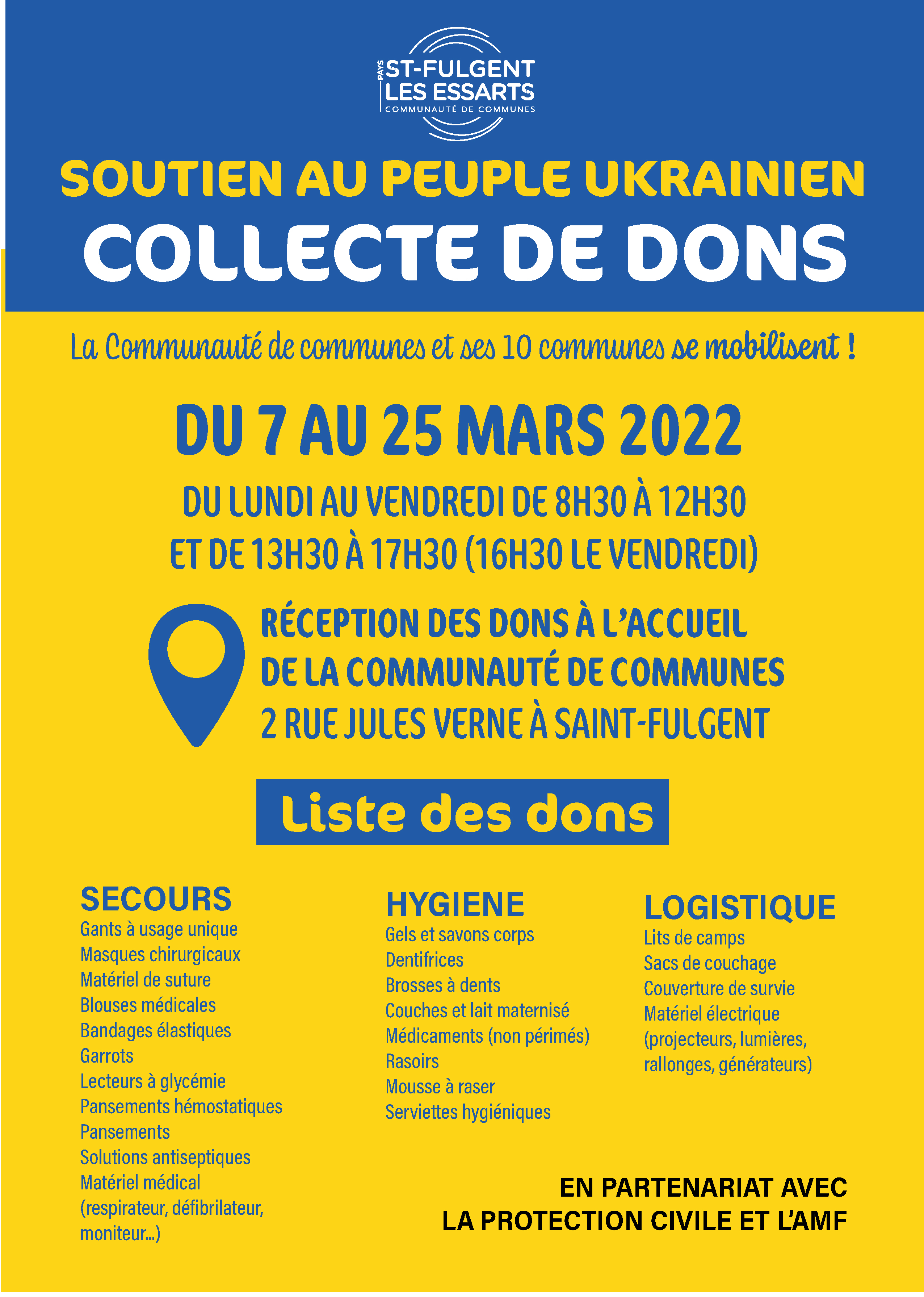 Affiche soutien UKRAINE