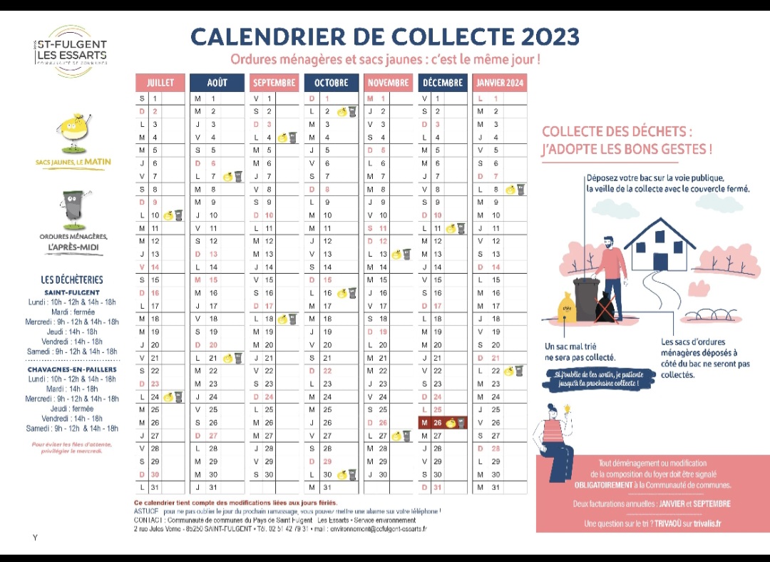 CALENDRIER COLLECTE 2